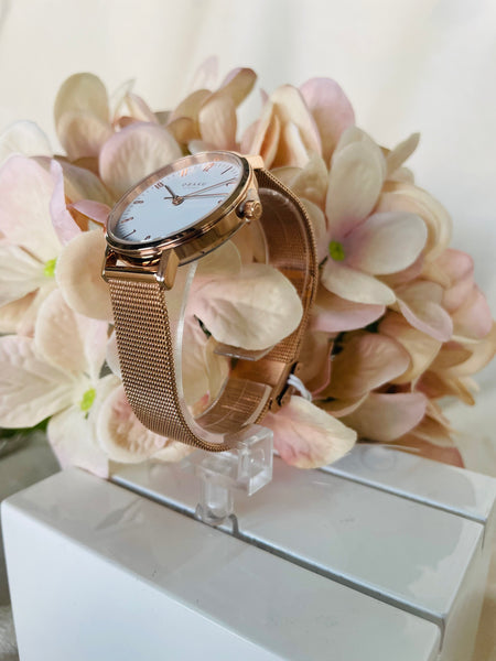 Obaku Women’s Syren Rose Rose Gold Bracelet White