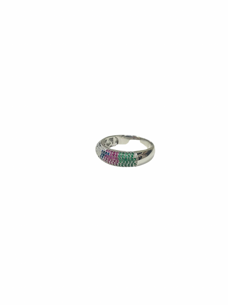 Multicolored Cubic Zirconia Ring