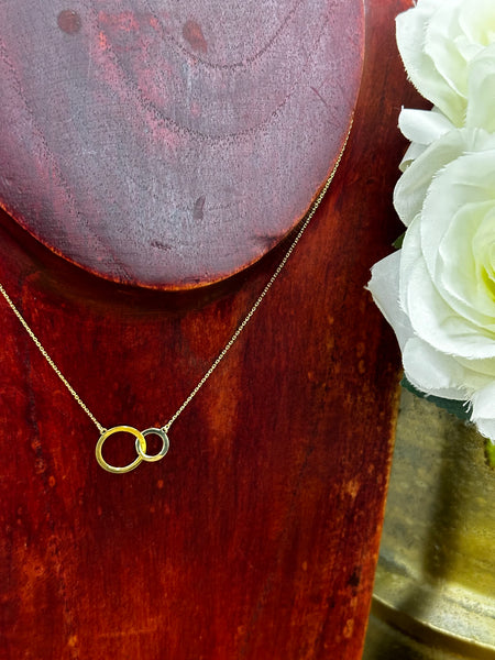 Locked Circle 9ct Gold Necklace