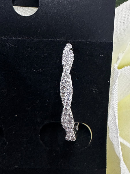 21mm Twisted Sterling Silver Hoop Earrings – Elegant Everyday Jewellery for Women