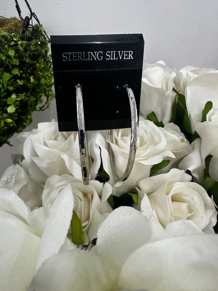 55mm Sterling Silver Hoop Earrings – Classic Large Hoops for Everyday & Evening Wear