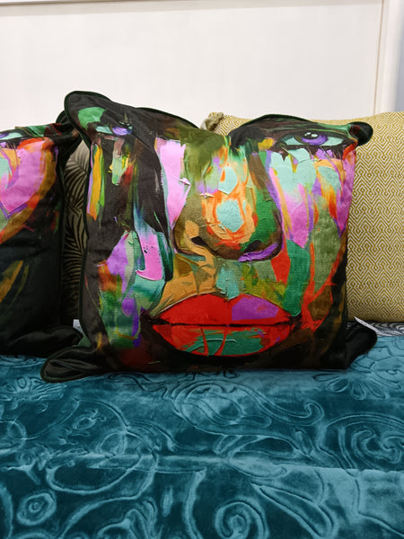 60cm Multi-Colour Abstract Artistic Cushion – Bold Decorative Pillow for Bedroom or Loung