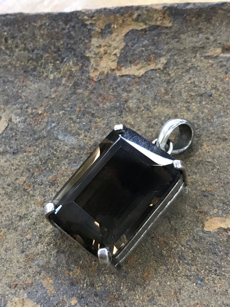 Smokey Quartz Rectangular Pendant