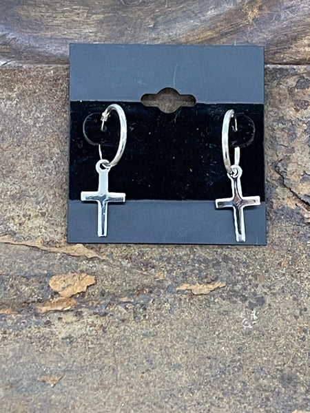 Earring sleeper with cross