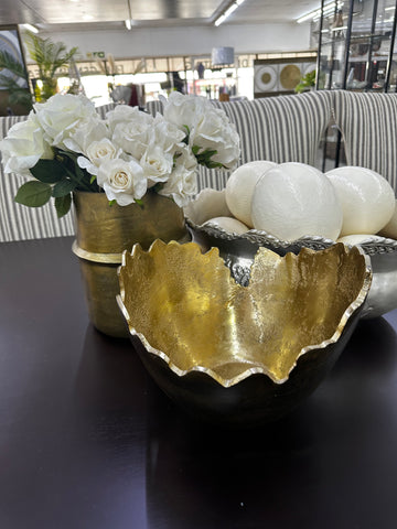 Crater Display Two-Tone Gold Bowl Large