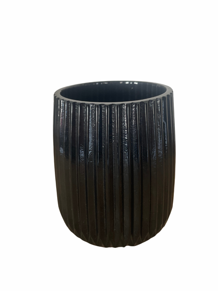 Small Textured Black Vase