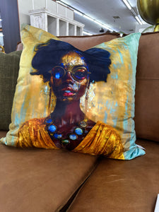 Retro Colourful Glasses African Lady