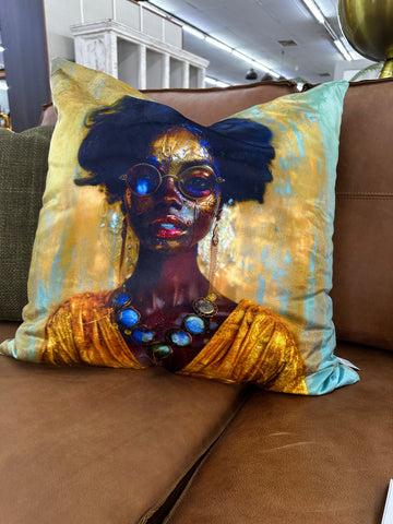 Retro Colourful Glasses African Lady