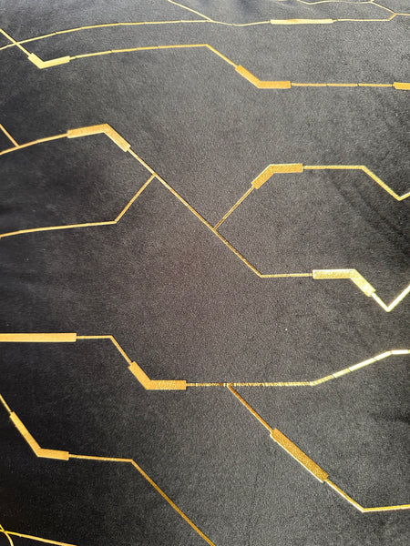 Abstract Gold & Black Scatter Cushion
