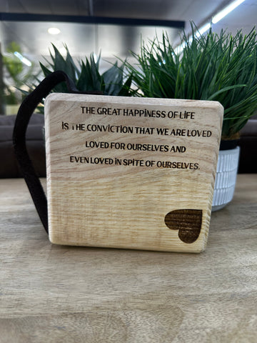 Happy Quote Doorstopper