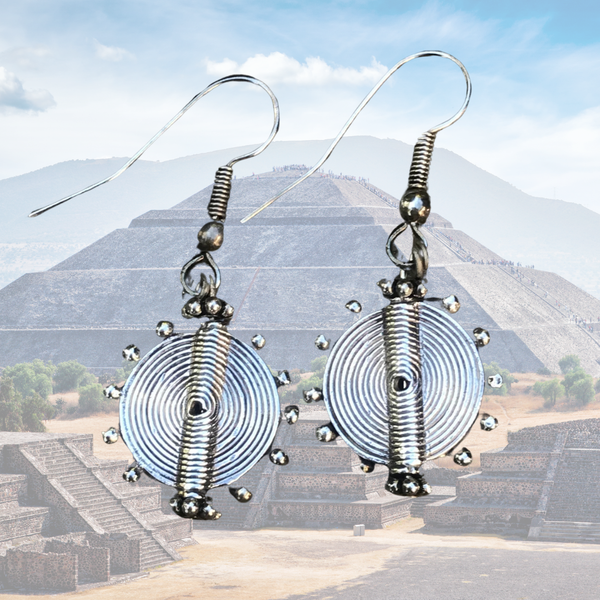 Aztec Drop Earring – 925 Sterling Silver