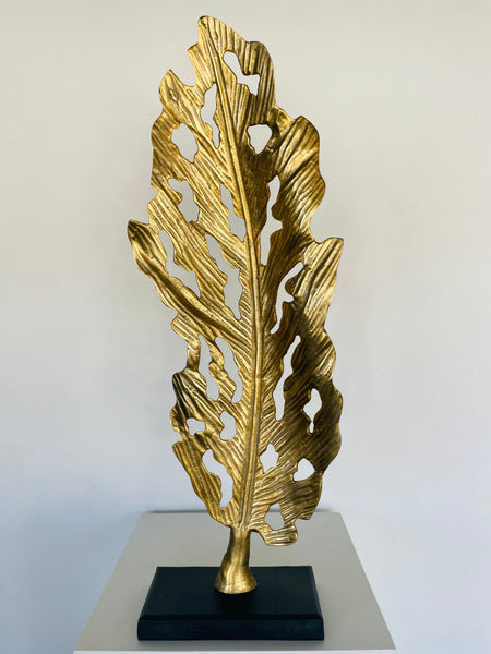 Modern Gold Decorative Leaf Sculpture