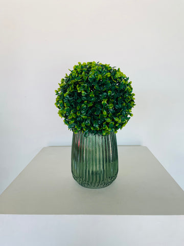 Forest Green Patterned Vase