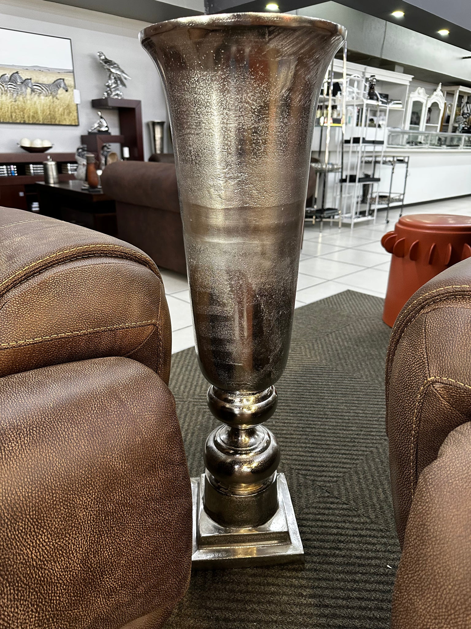 Alu Silver Trumpet Vase