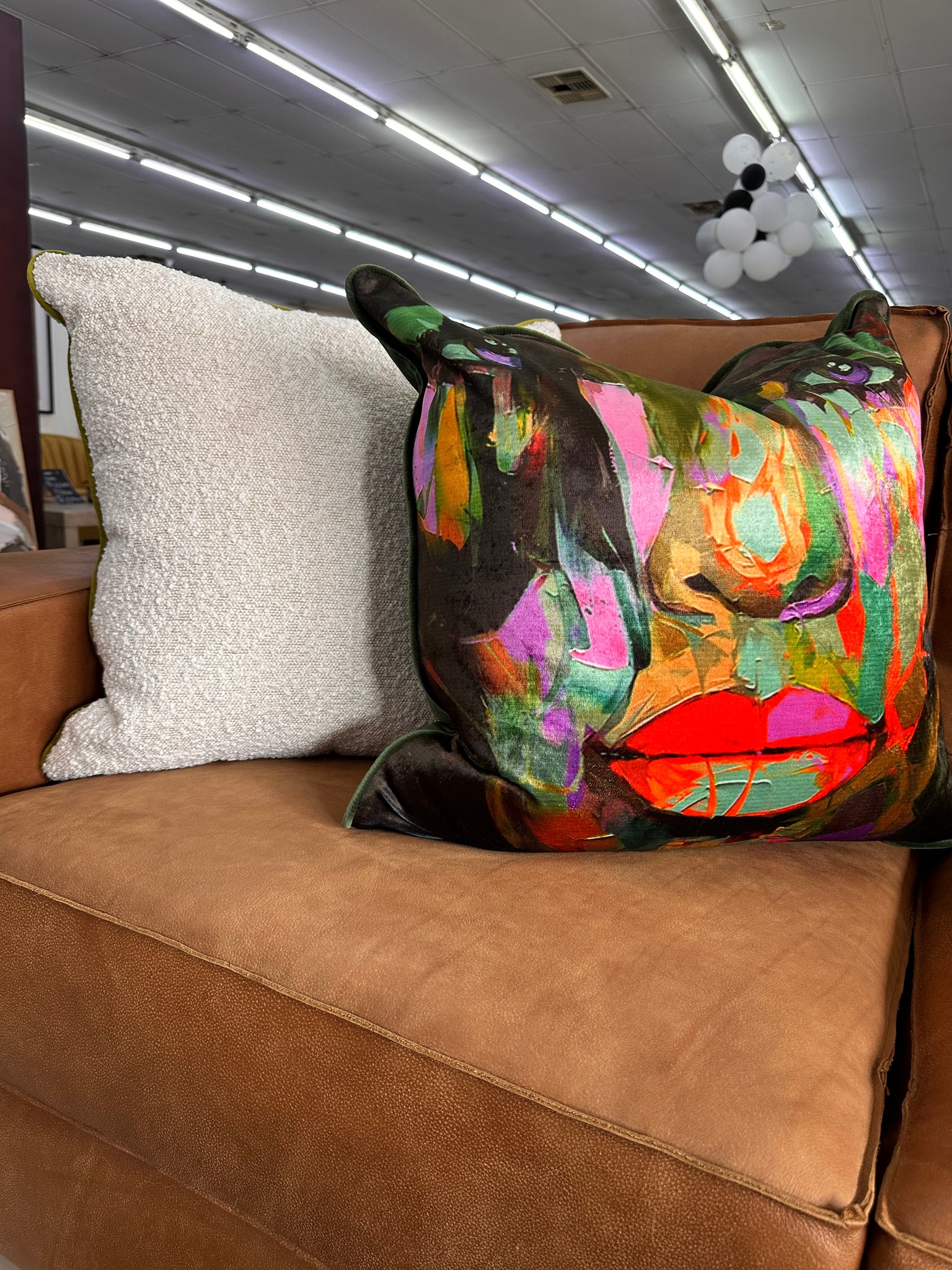 Text Melrose Lime Pipe Scatter Cushion