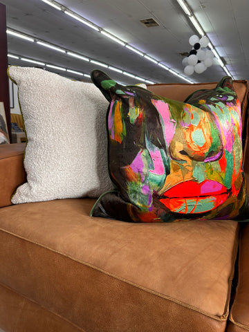 Text Melrose Lime Pipe Scatter Cushion