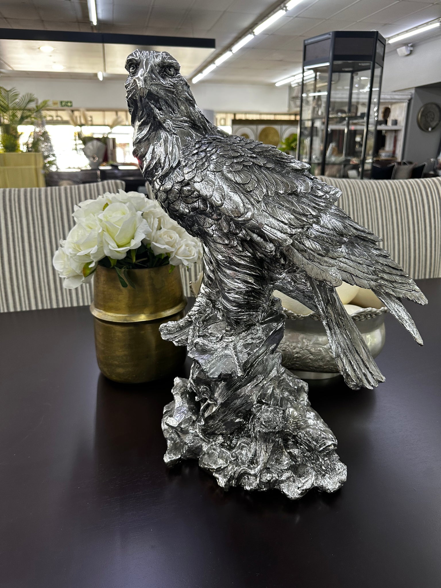 Eagle Silver Giant Statue