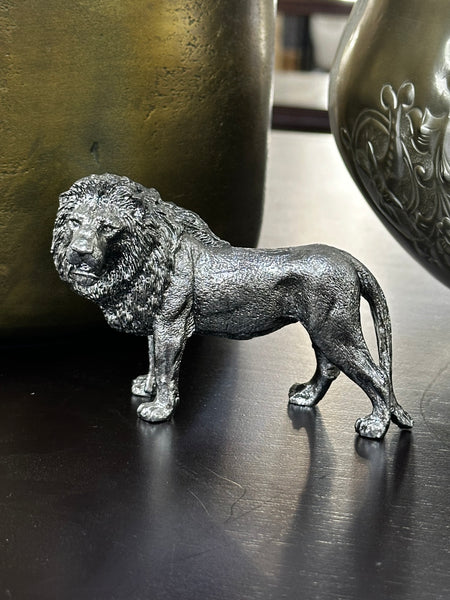 Mini Lion Silver Statue