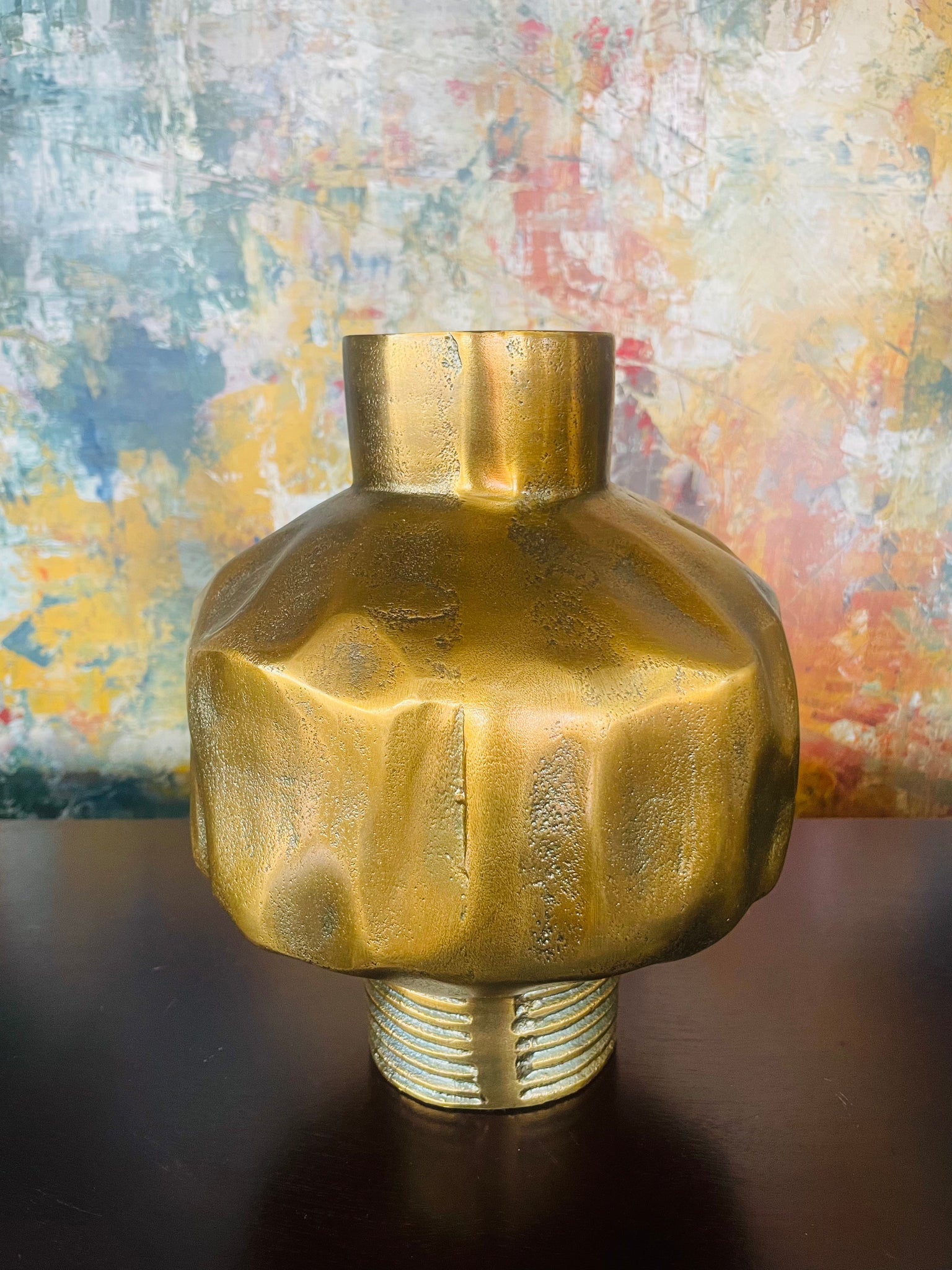 Selma Brass Gold Vase