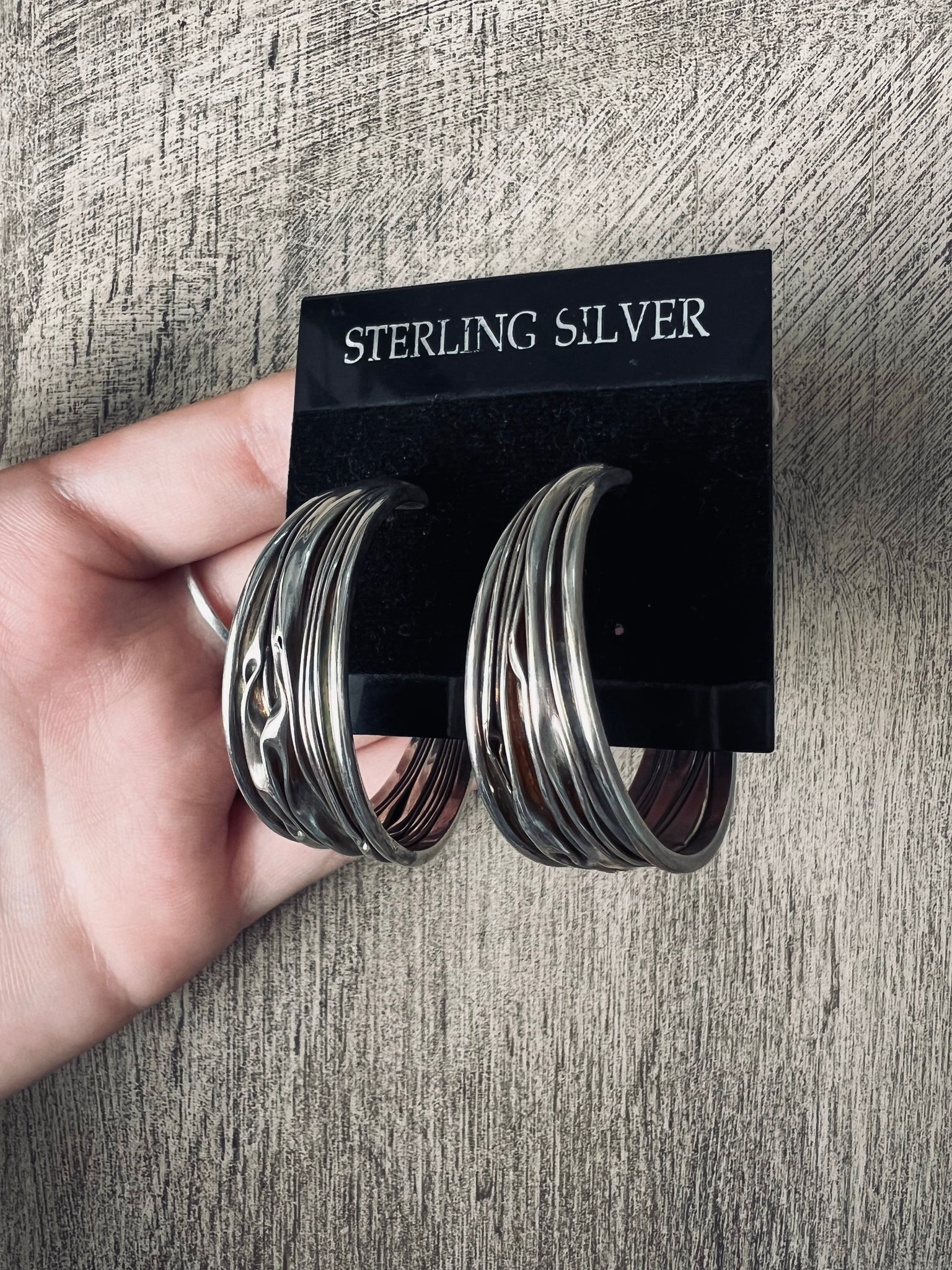 Sterling Silver Bulky Hoops