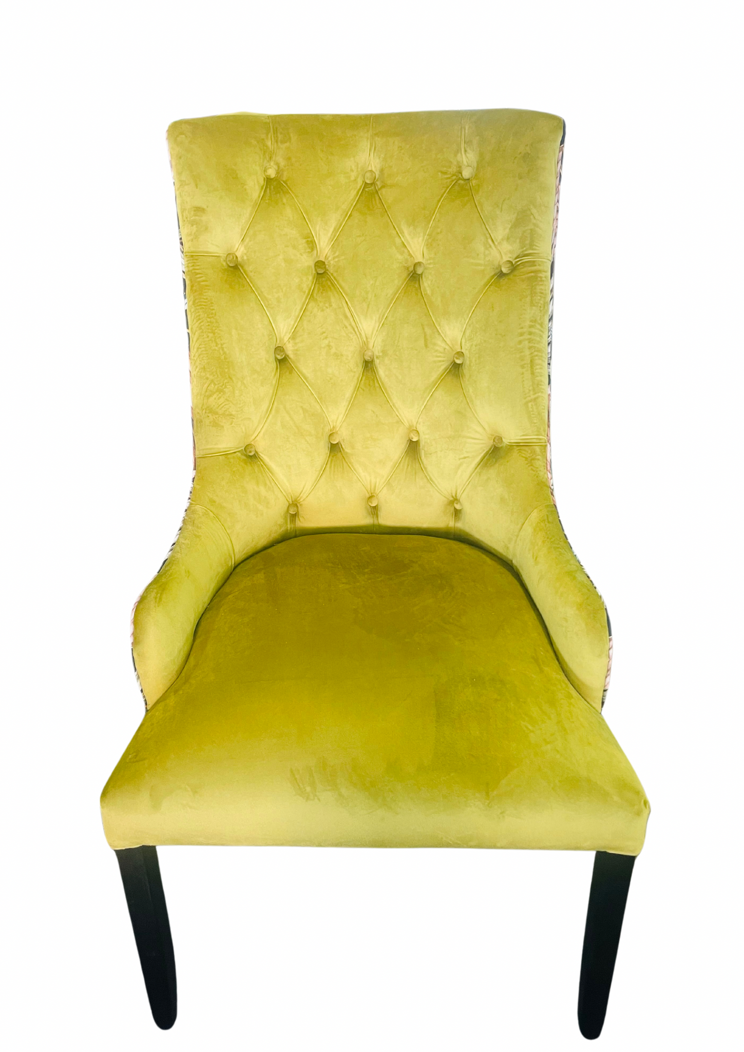 Citrus Green Floral Dining Room Chair