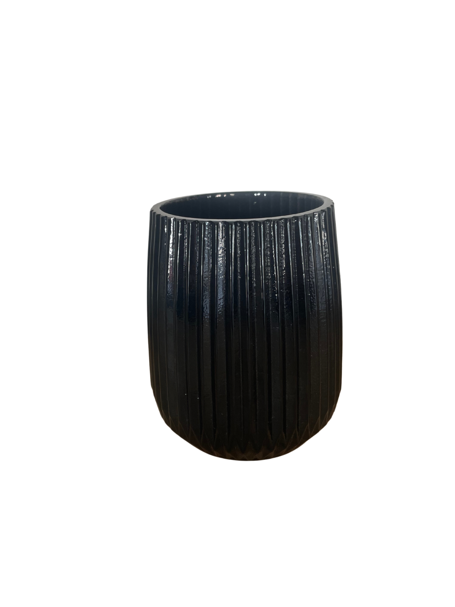 Small Textured Black Vase