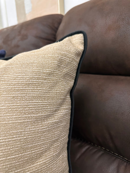 Camel Tan Black Pipe Scatter Cushion