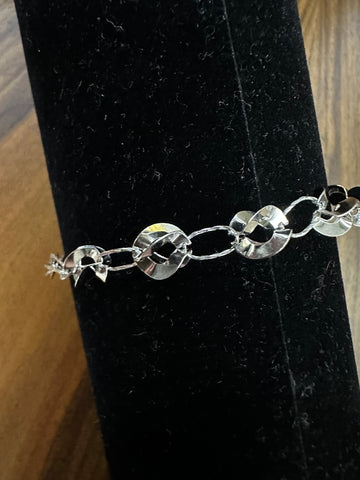 Modern Circle Sterling Silver Bracelet