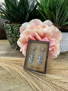 Teardrop Zebra Earrings