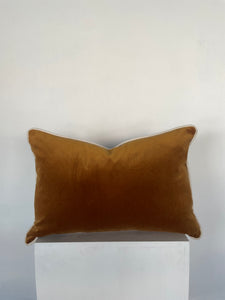 Modern Velvet Burnt Orange Scatter Pillow