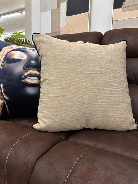 Camel Tan Black Pipe Scatter Cushion