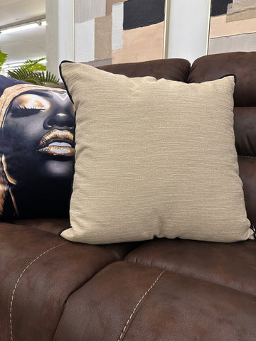 Camel Tan Black Pipe Scatter Cushion