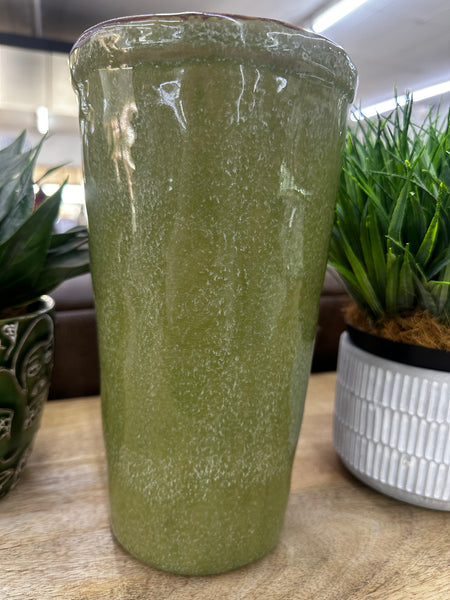 Olive Green Flower Vase