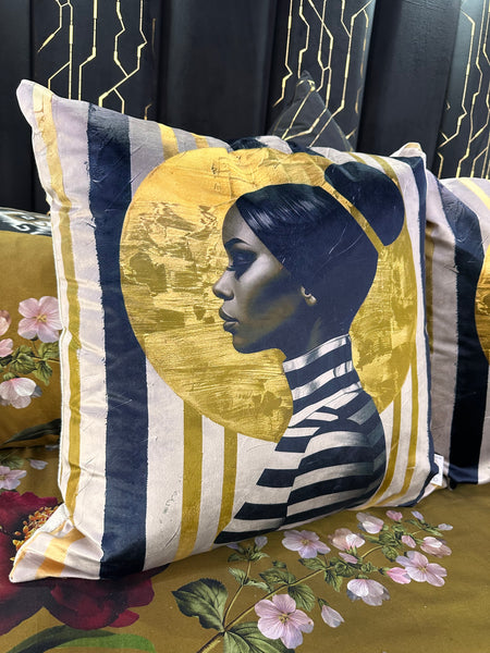 Golden Eclipse Scatter Cushion