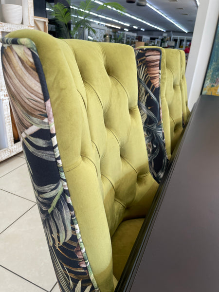 Citrus Green Floral Dining Room Chair