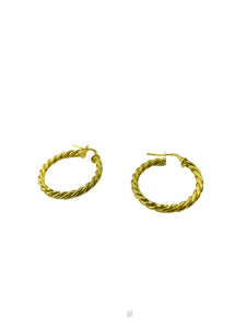 Twisted Hoop Gold