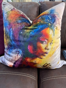 Fierce African Woman Scatter Pillow