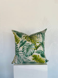 Modern Leaf Print Scatter Pillow