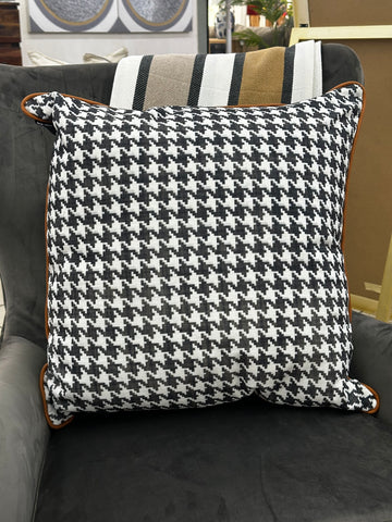 Black and White Houndstooth Scatter Cushion