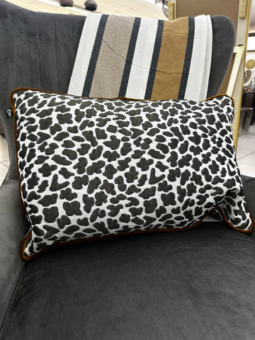 Brown Piped Leopard Scatter Cushion