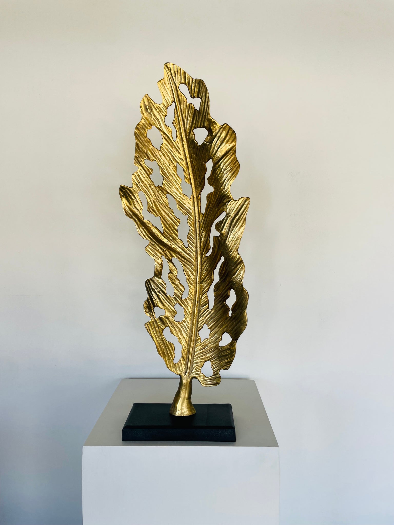 Modern Gold Decorative Leaf Sculpture