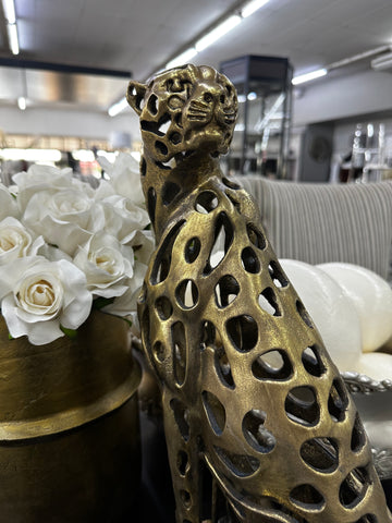 Gold Cheetah Statue