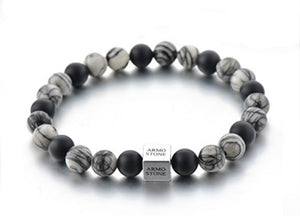 Armo Grey Labradorite and Onyx Stones