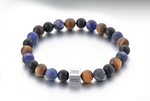 Armo Blue Sodalite, Onyx and Tigers Eye Stones