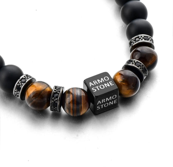 Armo Black Onyx And Brown Tigers Eye