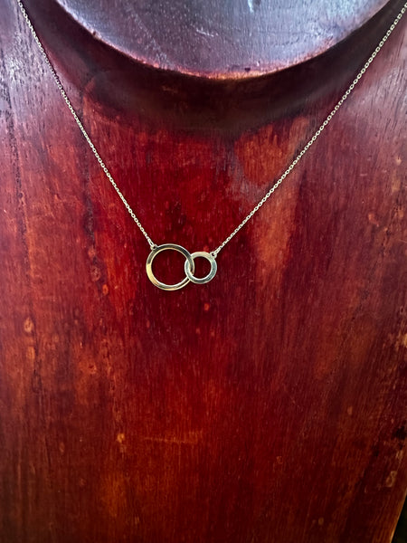 Locked Circle 9ct Gold Necklace