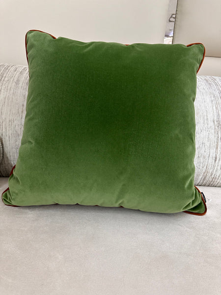 Velvet Pistachio / Rust Pipe Scatter Cushion