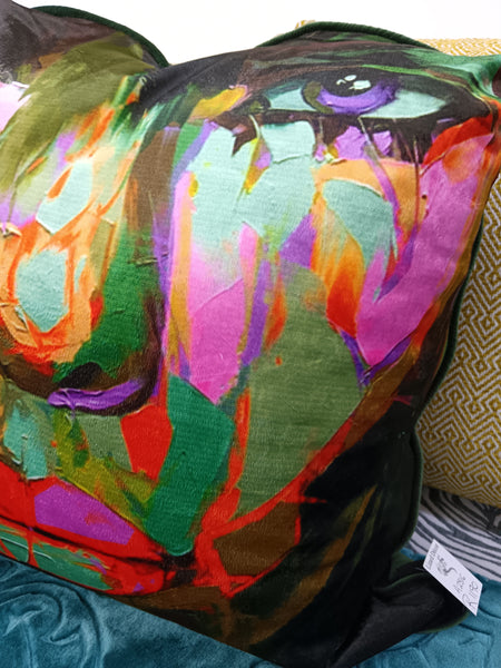 Abstract Colorful Scatter Cushion