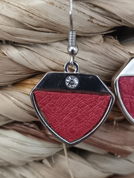 Genuine Ostrich Leather Earrings