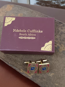 Square Ndebele Cufflinks